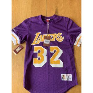Mitchell & Ness Magic Johnson 32 Purple Los Angeles Lakers Mesh Jersey Size S